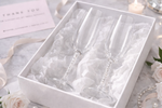 Load image into Gallery viewer, Champagne Glasses (Set of 2) ~ White Diamond
