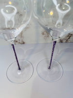 Load image into Gallery viewer, February ~ Wine Glass ~ Purple Amethyst
