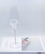 Load image into Gallery viewer, Pink Quartz Crystal ~ Wine Glass
