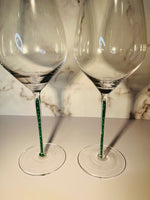 Load image into Gallery viewer, May ~ Wine Glass ~ Green Emerald
