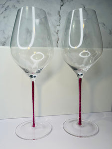 July ~ Wine Glass ~ Pink Ruby