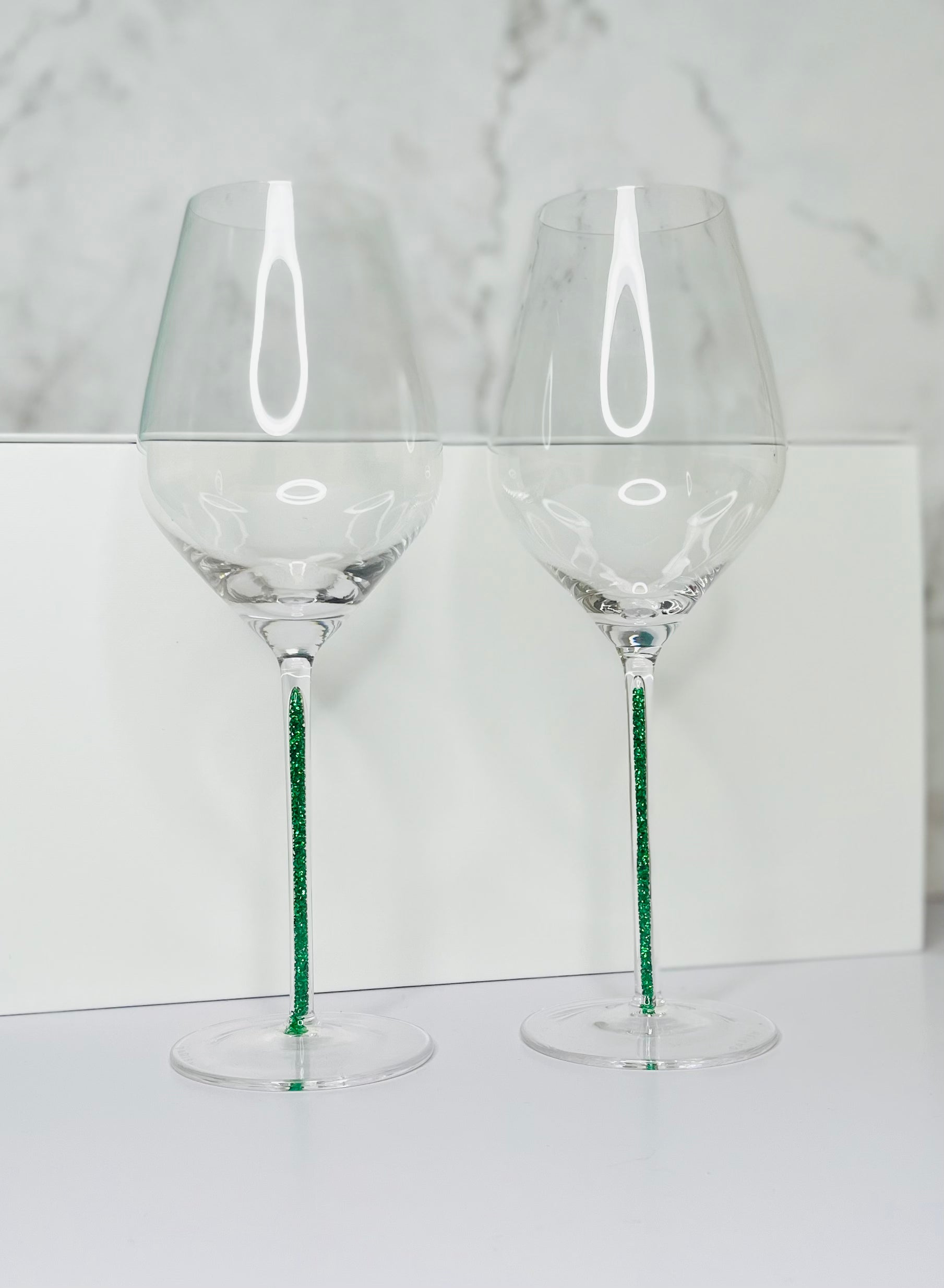 May ~ Wine Glass ~ Green Emerald