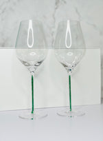 Load image into Gallery viewer, May ~ Wine Glass ~ Green Emerald
