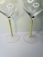 Load image into Gallery viewer, August ~ Wine Glass ~ Olive Peridot
