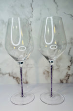 Load image into Gallery viewer, February ~ Wine Glass ~ Purple Amethyst
