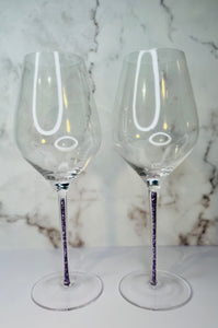 February ~ Wine Glass ~ Purple Amethyst