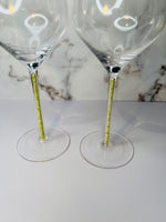 Load image into Gallery viewer, August ~ Wine Glass ~ Olive Peridot
