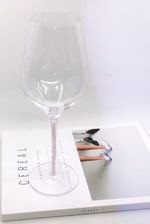 Load image into Gallery viewer, Pink Quartz Crystal ~ Wine Glass
